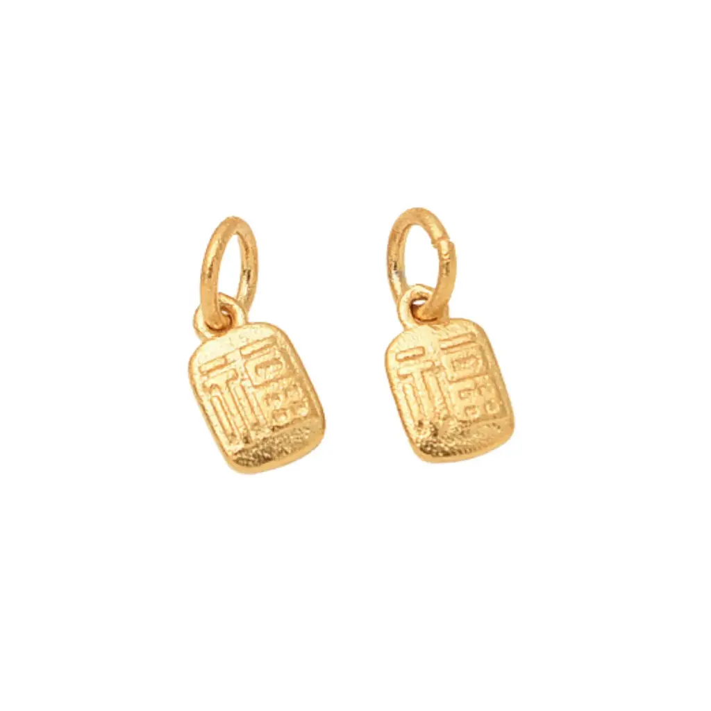 Charm rơi Vàng 24K chữ Phúc 5D ES03