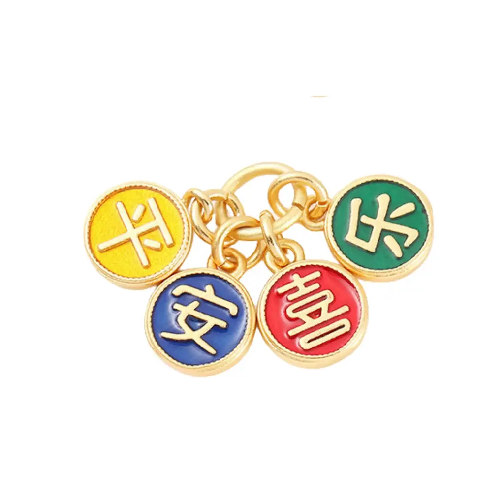 Charm rơi vàng 24K Lạc Hỷ Bình An ES08