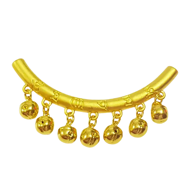 Charm Vàng 24K Chú Bình An Gắn Chuông MS55