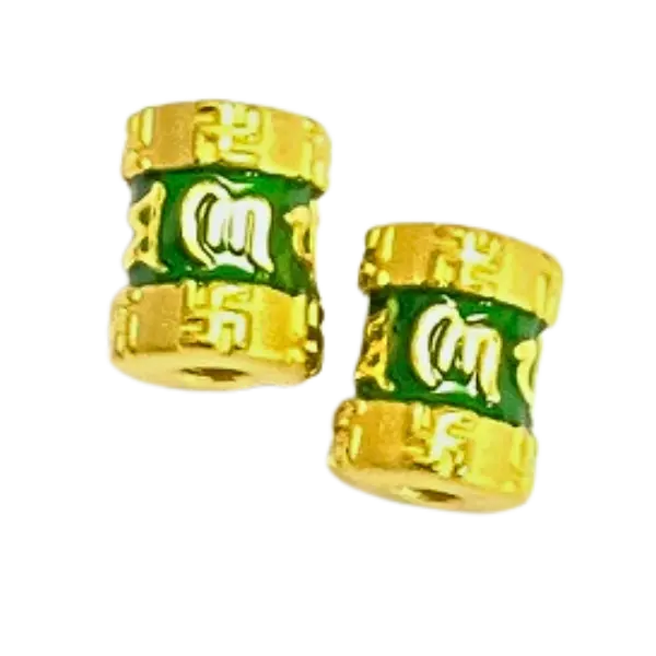 Charm Vàng 24K Chú Bình An Trụ MS12 Sơn Màu