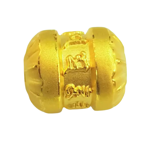 Charm Vàng 24K Chú Bình An Trụ Ngắn MS12 Bình An