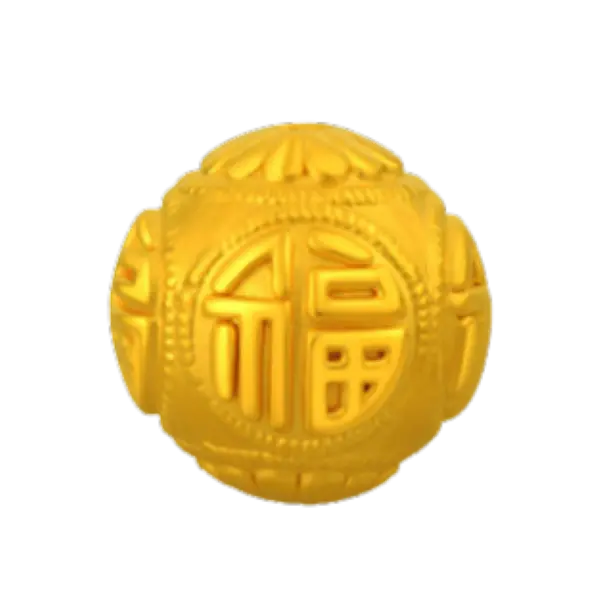 Charm Vàng 24K Chữ Phúc Tròn 12mm ES14