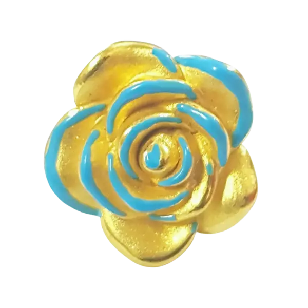 Charm Vàng 24K hoa hồng nở ES18