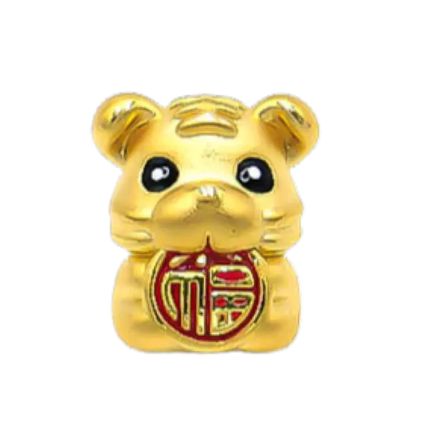 Charm Vàng 24k Kim Dần Chữ Phúc May Mắn