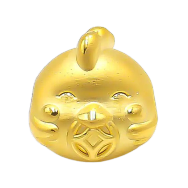 Charm Vàng 24K Kim Dậu Kim Tiền May Mắn