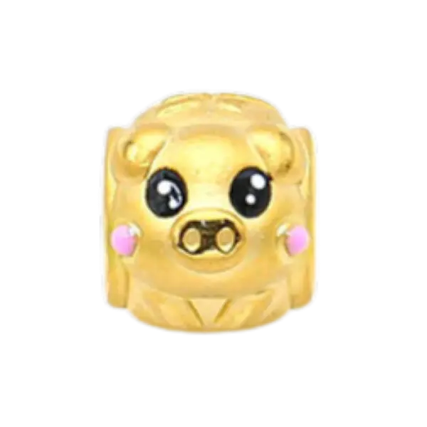 Charm Vàng 24k Kim Hợi Trụ Chữ Phúc