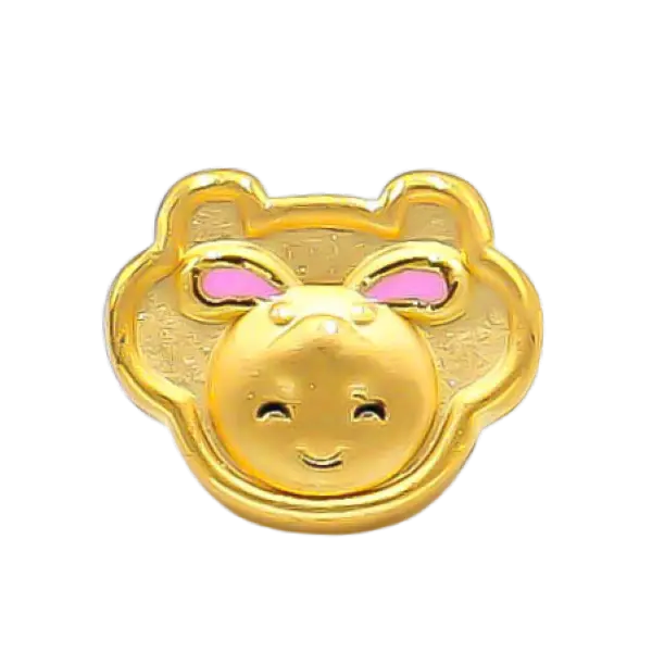 Charm Vàng 24K Kim Mão Khánh Vàng Chữ Phúc