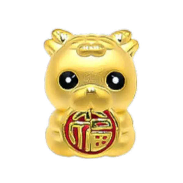 Charm Vàng 24k Kim Mùi Chữ Phúc May Mắn