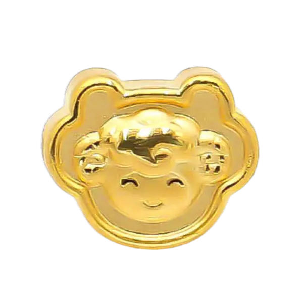 Charm Vàng 24K Kim Mùi Khánh Vàng Chữ Phúc