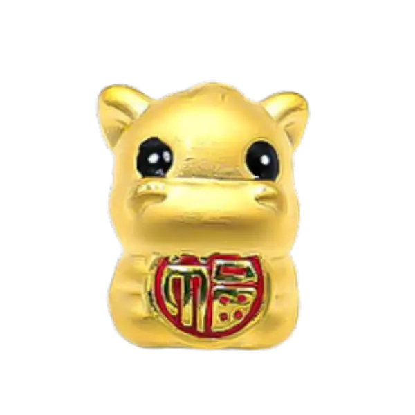 Charm Vàng 24k Kim Ngọ Chữ Phúc May Mắn