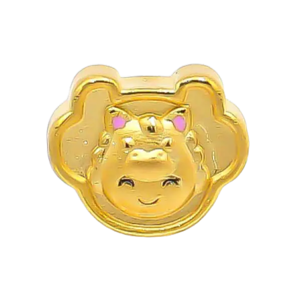 Charm Vàng 24K Kim Ngọ Khánh Vàng Chữ Phúc