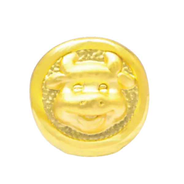 Charm Vàng 24K Kim Sửu bánh bao