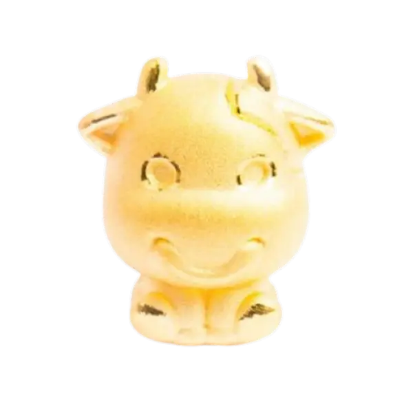 Charm vàng 24k Kim Sửu phát tài