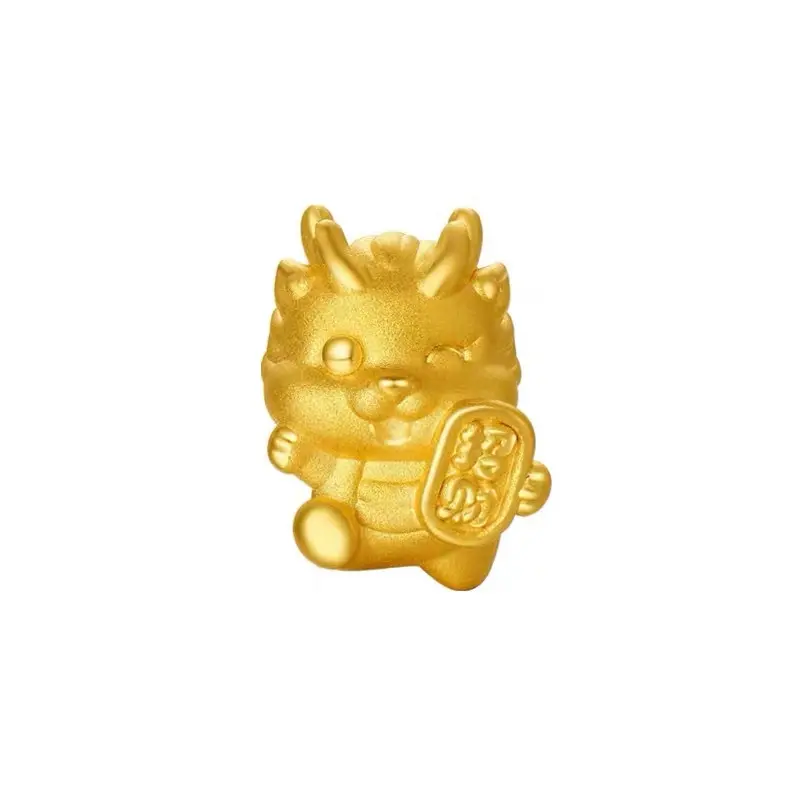 Charm Vàng 24K Kim Thìn cầm bảng MS04