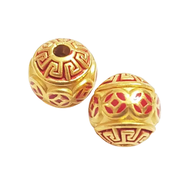 Charm Vàng 24K kim tiền 10mm ES12