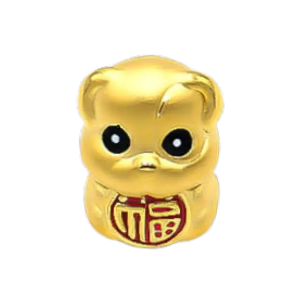 Charm Vàng 24k Kim Tuất Chữ Phúc May Mắn