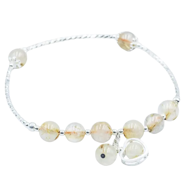 Vòng tay bạc đá Thạch anh mix bạc