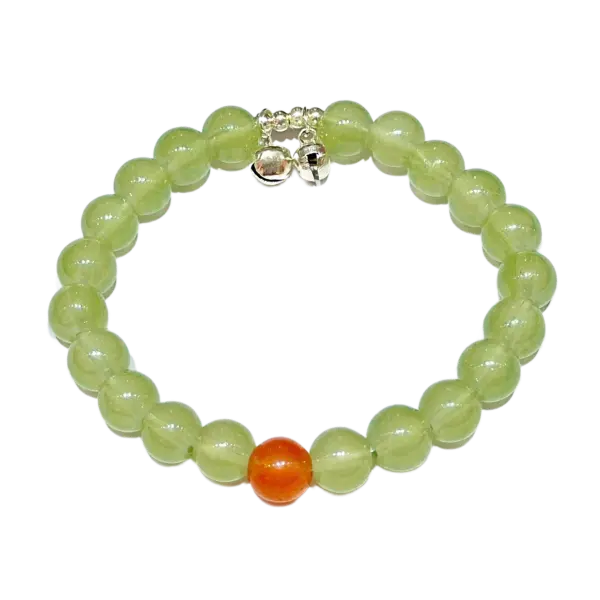 Vòng tay Thạch Anh chuông bình an đeo thời trang