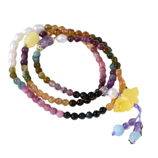 Vòng tay đá tourmaline quấn 3 vòng