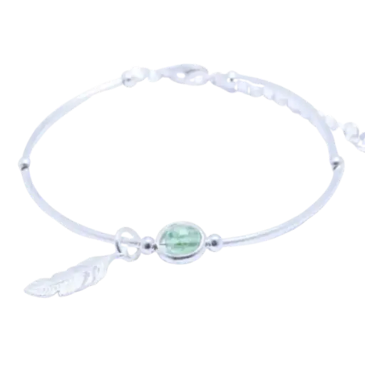 Vòng tay lông vũ ngũ hành 1 hạt mệnh Mộc