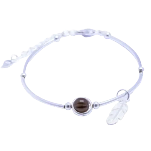 Vòng tay lông vũ ngũ hành 1 hạt mệnh Thổ