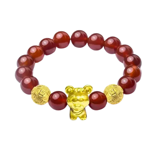 Vòng Đá Phối Charm Vàng 24K Kim Tý Kim Tiền