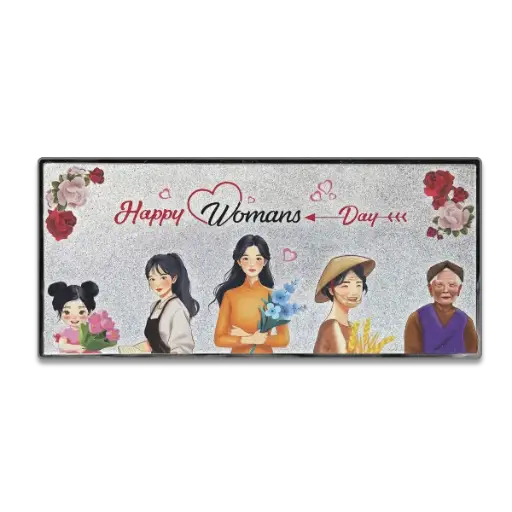 Happy Womans Day 5 chỉ .999 Silver Bar