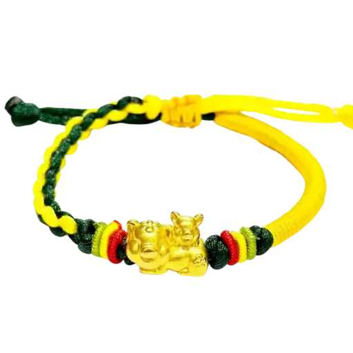 [AG9992.C012.082] Vòng Tay phối Charm Vàng 24K Kim Hợi – may mắn – tài lộc