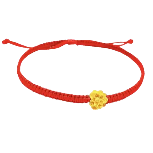 [AG9992.C051.014.0] Vòng Tay Charm Vàng 24K Hoa sen MS01 Size XS