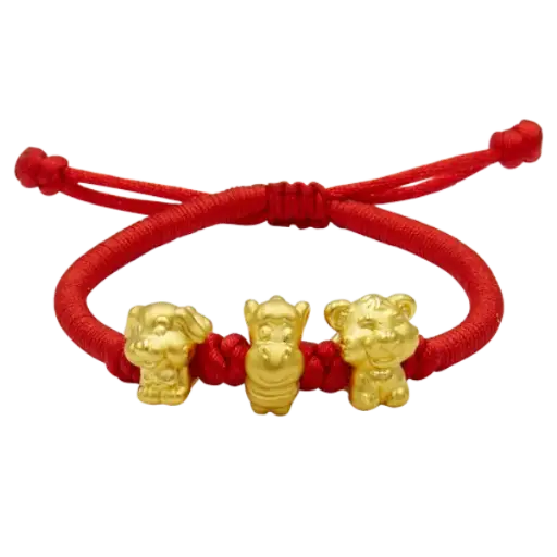 Bộ Con giáp Tam hợp Dần Ngọ Tuất – Charm vàng 24K