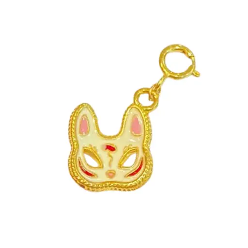[AG7502.M023.003] Móc Mặt Dây Charm rơi Vàng 18K Mặt Nạ Hồ Ly