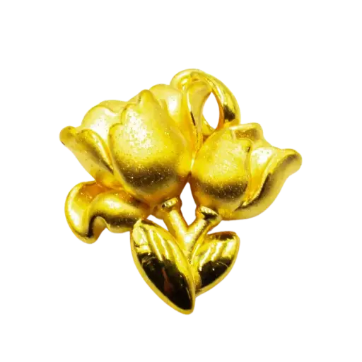 [AG9992.C082.013] Mặt Dây Vàng 24K Hoa Tulip ES24