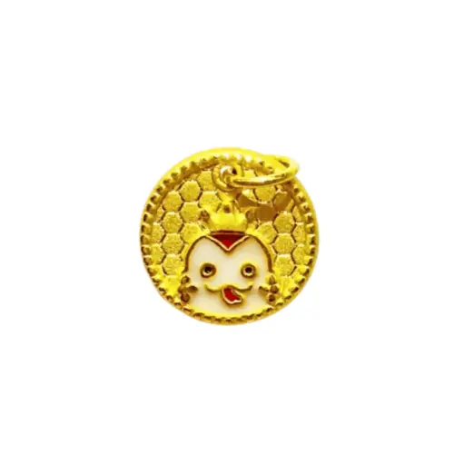 [AG9992.M006.159] Mặt dây Vàng 24K Kim Tỵ vương miện MS14