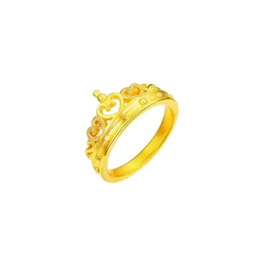 [AG9992.N104.001] Nhẫn Phong thủy vàng 24k Vương Miện Trái Tim
