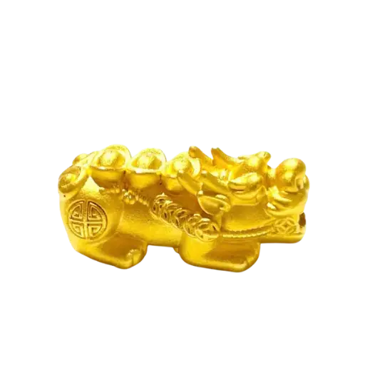 [AG9992.C014.150] Charm Vàng 24K Tỳ Hưu cõng nén vàng