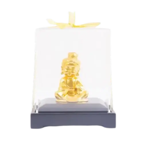 [AO9992.Q266.00066] Tượng mạ vàng 24K Phật Bà – Bình an – May mắn