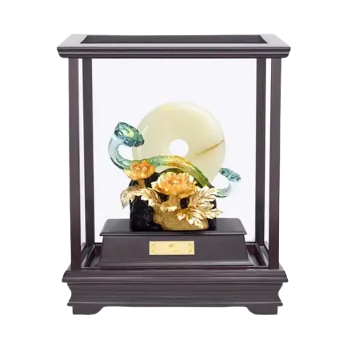 [AO9992.Q266.00007] Tượng mạ Vàng 24K Phú Quý Như Ý