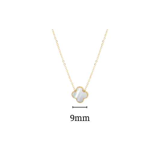 [AG7502.D168.503C] Dây chuyền vàng 18K Golden Leaf 9mm (Bản thường) – Màu trắng